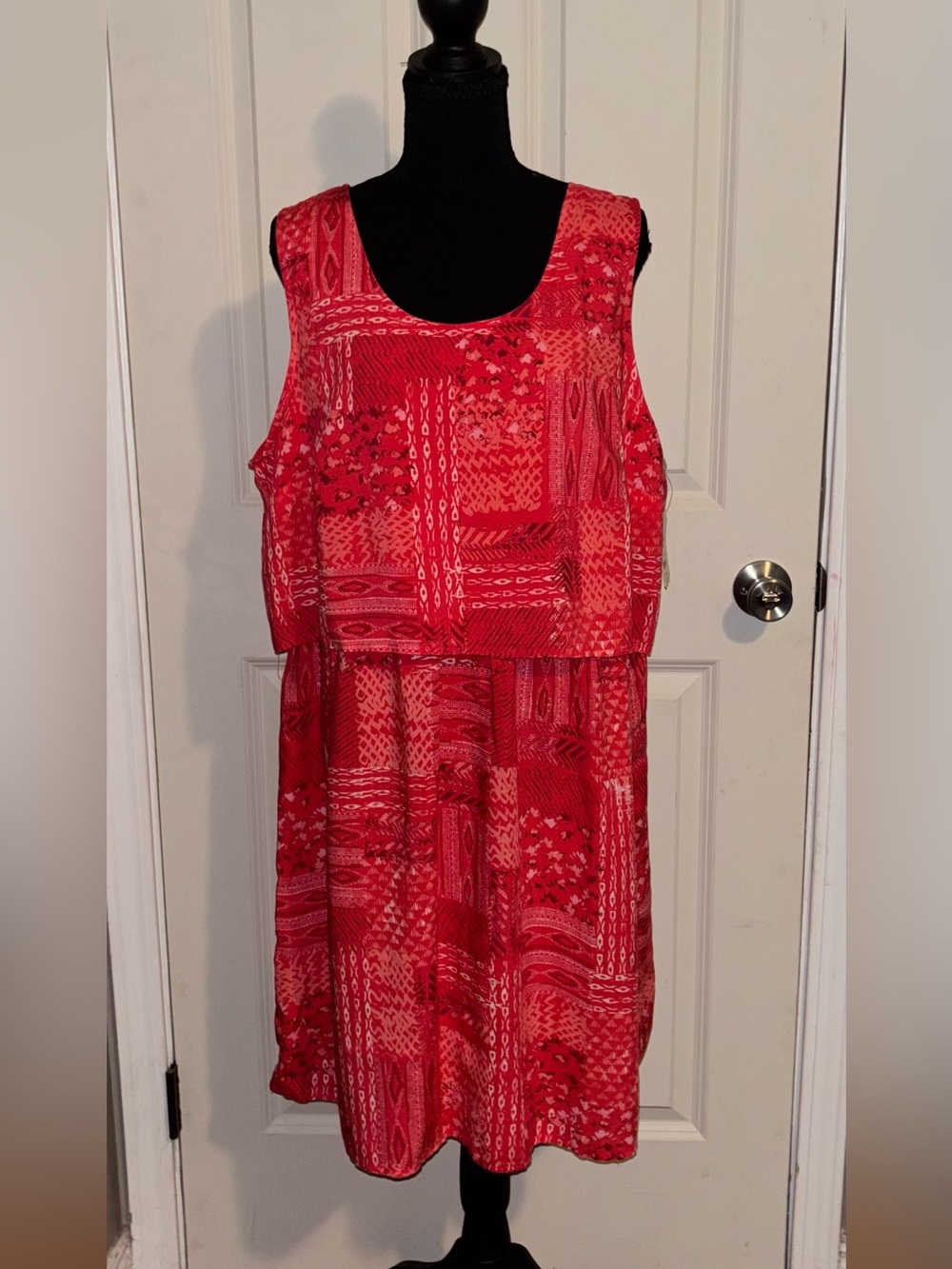 Faded Glory  Pinky/Red Printed Sleeveless Maxi Dress